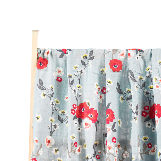 Poppies Pop - Designer Bamboo Cotton Swaddle