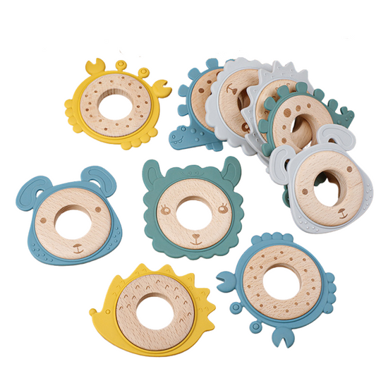 Wildlife Whimsy - Silicone & Wooden Teething Toy