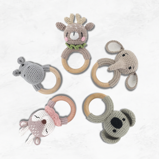 Zoo Friends - Handmade Crochet Rattle
